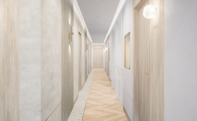 EMMO FACE CLINICの院内廊下