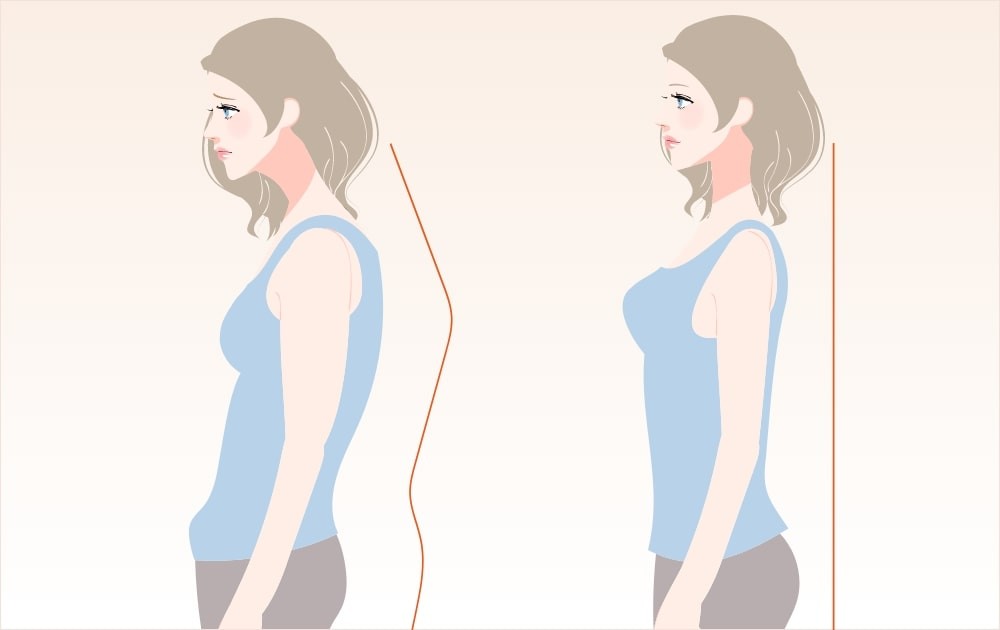 正しい姿勢で過ごす
