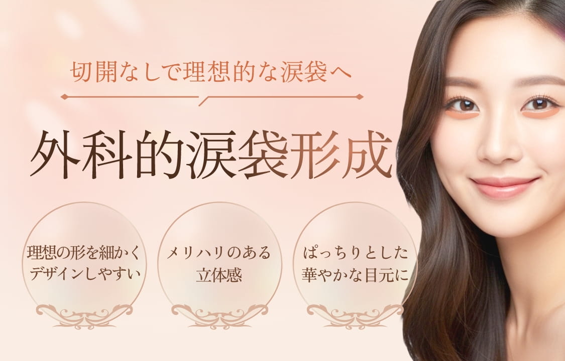 外科的涙袋形成